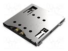 Connector: for cards; Micro SIM; push-pull; SMT; gold flash; PIN: 6 Global Connector Technology (GCT)