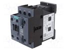 Contactor: 3-pole; NO x3; Auxiliary contacts: NO + NC; 230VAC; 25A SIEMENS
