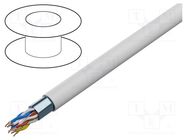 Wire; YTKSYekw; 1x2x0.5mm; telecommunication; solid; Cu; PVC; white BITNER