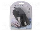 Optical mouse; black,mix colours; USB A; wired; 1.8m GEMBIRD