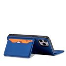 Magnet Card Case for iPhone 12 cover card wallet card stand blue, Hurtel