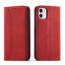Magnet Fancy Case for iPhone 12 cover card wallet card stand red, Hurtel