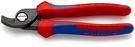KNIPEX 95 12 165 Cable Shears with multi-component grips burnished 165 mm