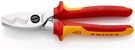 KNIPEX 95 16 200 Cable Shears with twin cutting edge insulated with multi-component grips, VDE-tested chrome-plated 200 mm