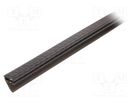 Gasket; EPDM,PVC; black; L: 10m; W: 16mm; H: 13mm; Panel thick: 1÷2mm RST ROZTOCZE