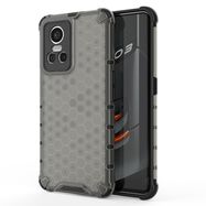 Honeycomb case armored cover with a gel frame Realme GT Neo 3 black, Hurtel