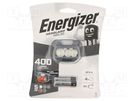 Torch: LED headtorch; 4h; 25lm,400lm; IPX4; 80m ENERGIZER