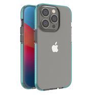 Spring Case case for iPhone 14 Pro silicone case with a frame light blue, Hurtel
