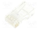 Plug; RJ45; PIN: 8; Cat: 6; unshielded,pass through; gold-plated HSM