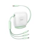 Baseus Traction Series 3-in-1 retractable cable USB Type C - micro USB / USB Type C / Lightning Power Delivery 100W 1.7m green (CAQY000006), Baseus