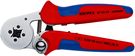 KNIPEX 97 55 04 SB Self-Adjusting Crimping Pliers for wire ferrules with lateral access with multi-component grips chrome-plated 180 mm (self-service card/blister)