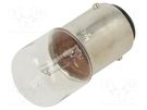 Filament lamp: miniature; BA15D; transparent; 24VDC; 24VAC SCHNEIDER ELECTRIC