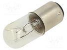 Filament lamp: miniature; BA15D; transparent; 120VDC; 120VAC SCHNEIDER ELECTRIC