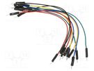 Connection cable; L: 150mm; male-male; PIN: 1; mix colours; 10pcs. VELLEMAN