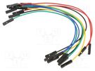 Connection cable; L: 150mm; female-female; PIN: 1; mix colours VELLEMAN