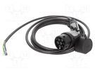 Cable: eMobility; 1x0.5mm2,5x2.5mm2; 480V; 16.63kW; IP44; 4m; 20A PHOENIX CONTACT