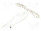 Cable; 1x1mm2; wires,DC 5,5/2,1 socket; straight; white; 5m WEST POL