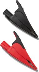 Crocodile clip; 10A; 1kVDC; Colour:red and black; Contacts:steel