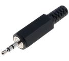 Plug 2.5mm stereo cable mount plastic, LUMBERG