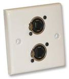 WALL PLATE, 2 X ETHERCON CONNECTOR