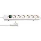 Extension Socket Comfort-Line 6-Way 2.00 m White - Protective Contact TYPE F