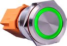 Joy-iT 3A latching steel button with green LED