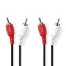 Stereo helikaabel 2x RCA Isane - 2x RCA Isane 2,0 m Must