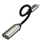 Adapter IP Lightning plug - 3.5mm stereo connector, with charging gray BASEUS