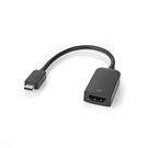 USB-C™ Adapter | USB 3.2 Gen 1 | USB-C™ Male | HDMI™ Female | 4K@60Hz | 0.20 m | Round | Nickel Plated | PVC | Black | Box