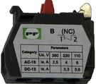 Modular contact block, 1NC, red button, PF BALTIC