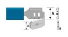 Контакт (вилка + розетка) 6,3 мм синий для провода 1,5–2,50 мм² (ST-191) RoHS, 20 шт.