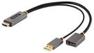 ADAPTR CABLE, HDMI+USB PLUG-DP RCPT/30CM