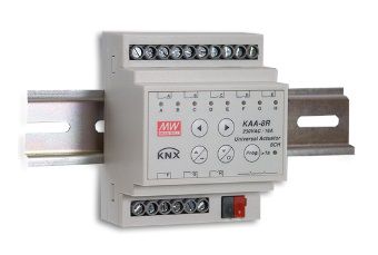 KNX 8 channel actuator. 10A per channel, Mean Well