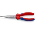 KNIPEX 26 12 200 Snipe Nose Side Cutting Pliers (Stork Beak Pliers) with multi-component grips black atramentized 200 mm