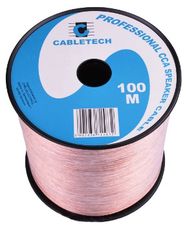 Loudspeaker cable 2x1.5mm², CCA, transparent
