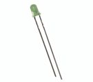 LED Ø3mm; green; frosted;