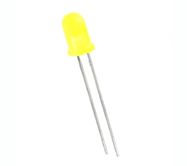 LED 5mm yellow, frosted
