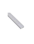 Aluminum profile with white cover for LED strip, anodized, surface LINE MINI 2m