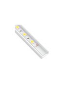 Aluminum profile with transparent cover for LED strip, white, surface LINE MINI 3m