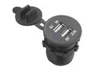 Built-in Car Charger 12-24V/5V 1A+2.1A 2xUSB with Mounting Frame