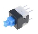 Switch:push-button; OFF-ON fixed, 6pins. 0.1A/30VDC 08x0.8mm