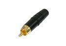 Plug RCA black, black body, cable mount, NYS373-0 NEUTRIK-REAN