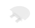 Торцевая заглушка для светодиодного профиля INLINE MINI XL, белая, без отверстия