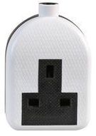 SOCKET, EXTENSION, 1WAY, RUBBER, WHITE