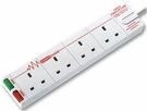 POWER OUTLET STRIP, 4 OUTLET, 4M, 240VAC