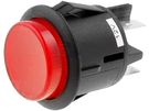Switch:push-button; OFF-ON fixed, 4pins 16A/250VAC DPST illuminated red LED 12VDC