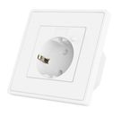 Smart wall socket Wi-Fi, 2300W, with schedule ant timer modes, white, WOOX