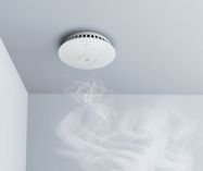 Smart ZigBee indoor wireless smoke alarm single unit with siren, 2 x AAA, white, WOOX