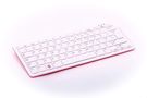 Klaviatuur Raspberry, valge/punane, USB-jaoturiga