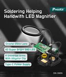 Soldering Helping Hand with LED Magnifier